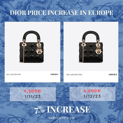 dior price increases|christian dior handbags price guide.